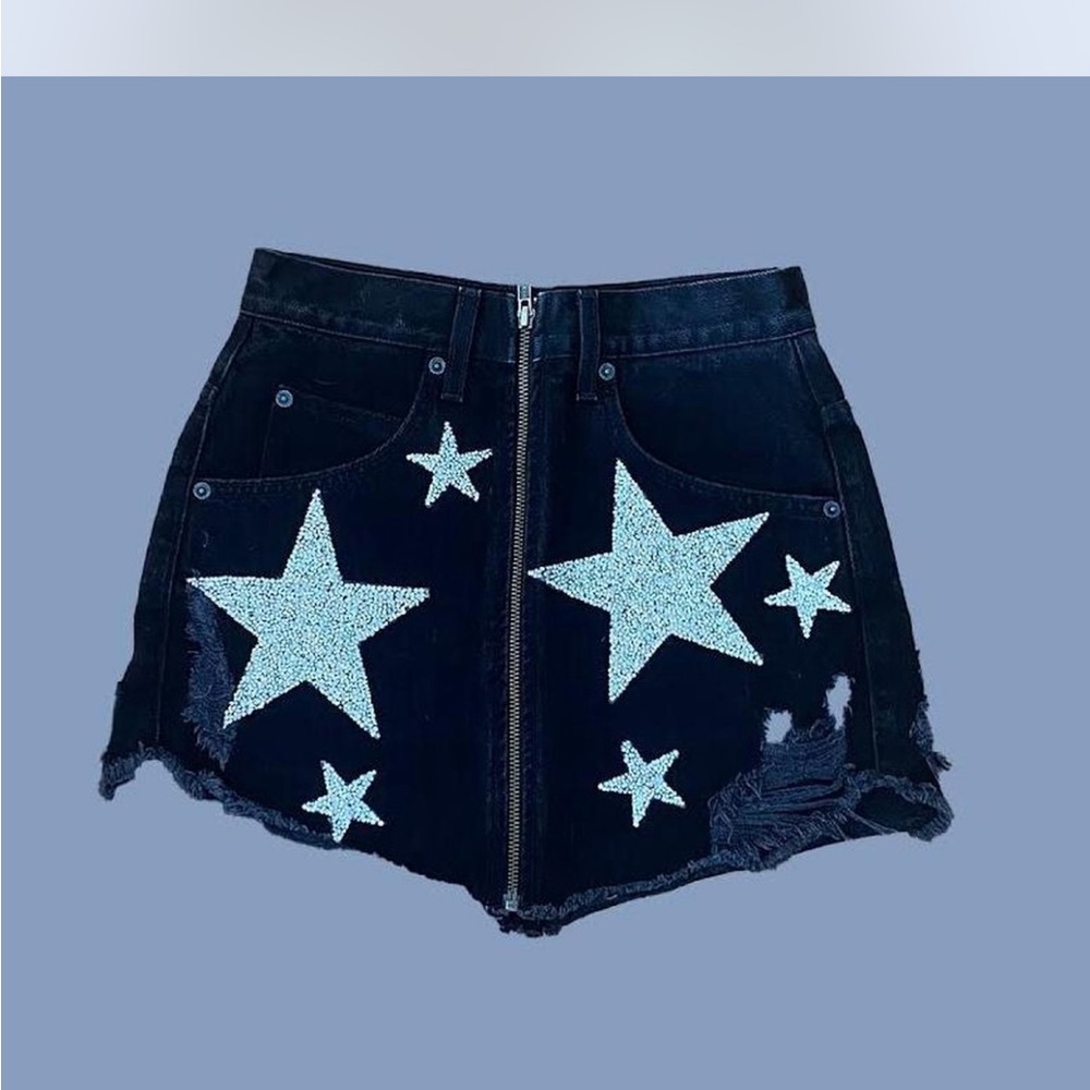Glitzy denim skirt Carmar